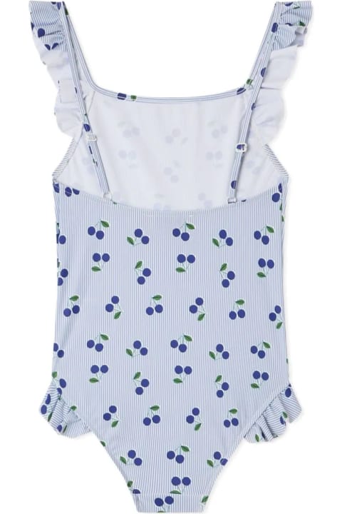 Bonpoint for Kids Bonpoint Printed Royal Blue Acapulco Swimsuit