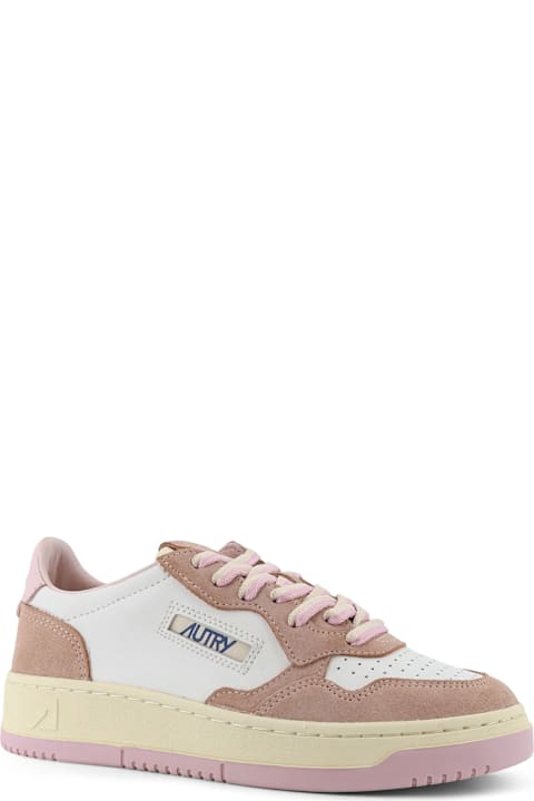 Autry Medalist Low Leather And Suede Sneakers