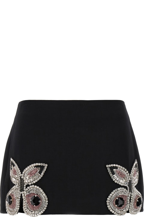 'embroidered Butterfly Mini' Skirt