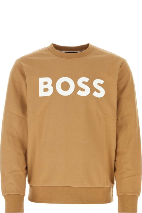 Clothing for Men Hugo Boss Camel Cotton Sweatshirt