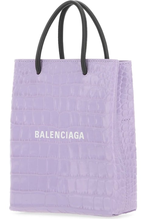 Balenciaga Women Balenciaga Lilac Leather Handbag