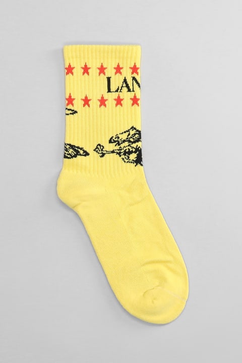 Lanvin Underwear for Men Lanvin Socks In Yellow Cotton