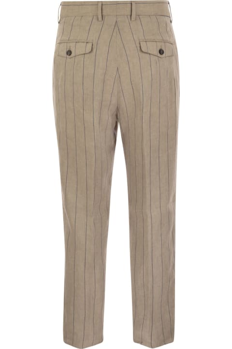 Peserico Pants for Men Peserico Pure Linen Chino Trousers