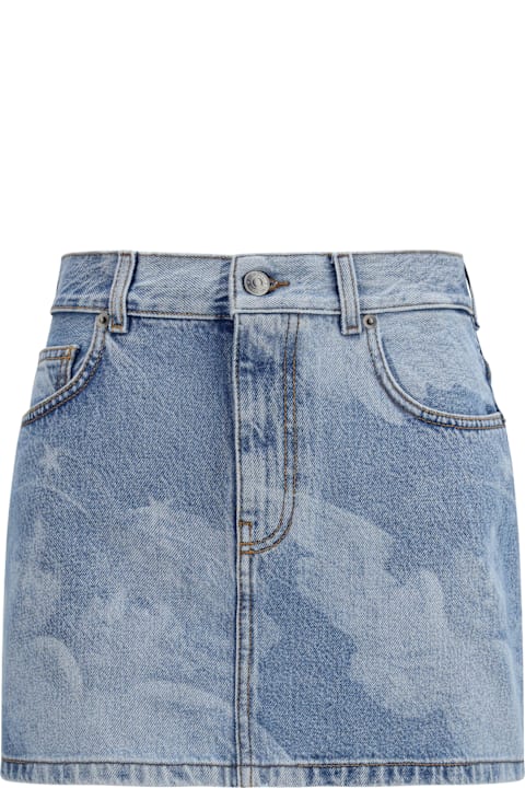 Fiorucci for Kids Fiorucci Angel-print Denim Mini Skirt