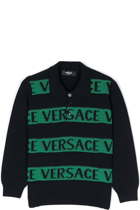 Versace Sweaters & Sweatshirts for Girls Versace Blue Navy Sweater Boy