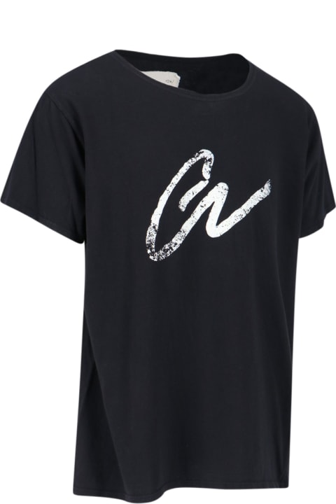 Greg Lauren Topwear for Men Greg Lauren 'gl' Print T-shirt
