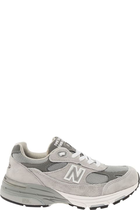 Fashion for Women New Balance '993' Grey Low Top Sneakers With Logo Patch In Suede Woman
