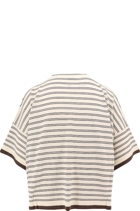 Sale for Women Brunello Cucinelli Wool And Cashmere Sweater With Striped Motif