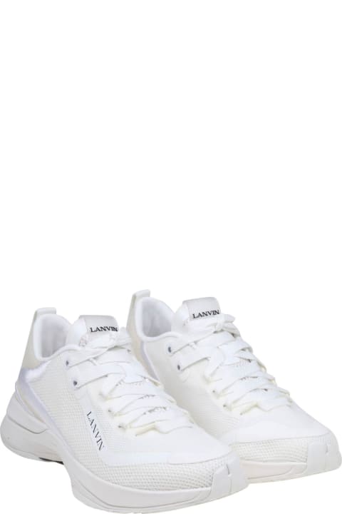 メンズ新着アイテム Lanvin Runner Sneakers In White Mesh