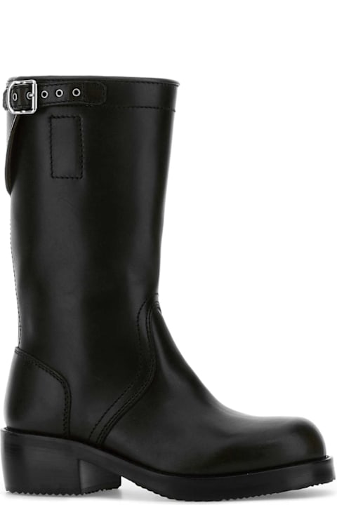 Homeware Dries Van Noten Black Leather Boots