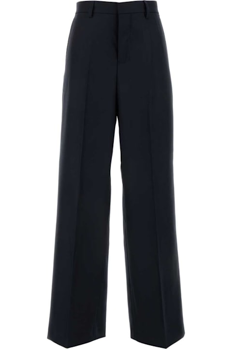 Ami Alexandre Mattiussi سراويل طويلة وقصيرة لـ السيدات Ami Alexandre Mattiussi Midnight Blue Wool Pant