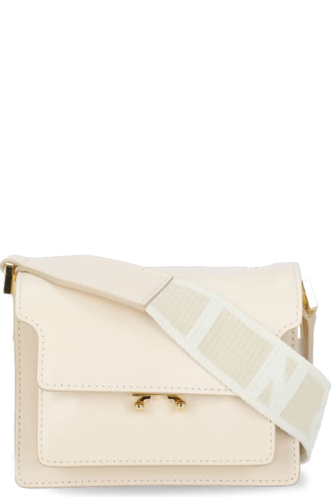 Marni Shoulder Bags for Women Marni 'trunk Soft E/w' Ivory Cowhide Mini Bag