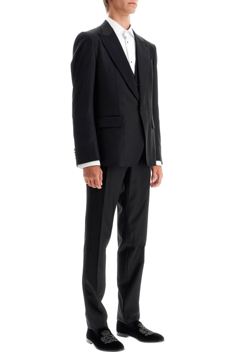 Dolce & Gabbana Suits for Men Dolce & Gabbana Black Wool Blend Suit