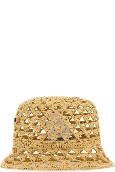 Prada Hair Accessories for Women Prada Raffia Bucket Hat