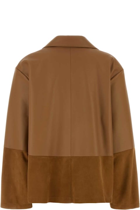 Homeware Loewe Camel Leather And Suede Shirt