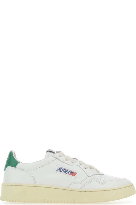 Autry for Men Autry White Leather Medalist Low Sneakers