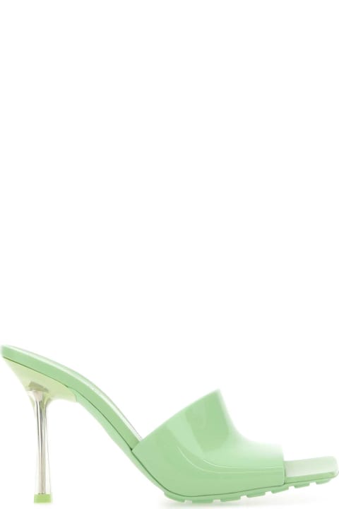 Bottega Veneta Sandals for Women Bottega Veneta Pastel Green Pvc Stretch Mules