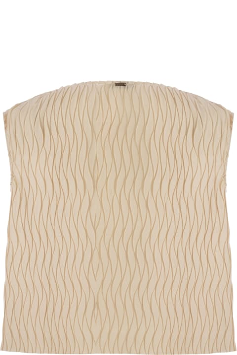 Herno Topwear for Women Herno Sleeveless Top With Wavy Pattern