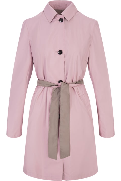 Kiton for Women Kiton Pink And Sand Reversible Trench Coat