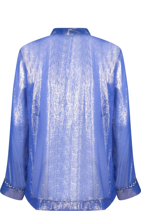 Homeware Forte_Forte Celeste Lurex Chiffon Shirt