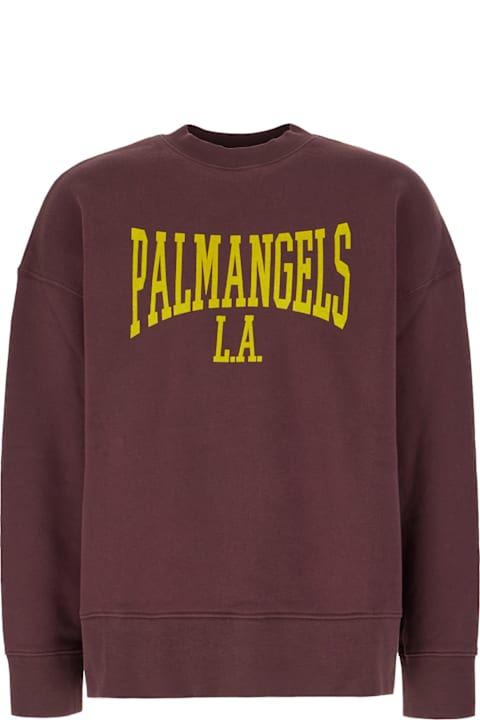 Palm Angels for Men Palm Angels Plum Cotton Sweatshirt