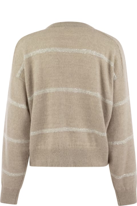 Brunello Cucinelli Clothing for Women Brunello Cucinelli Alpaca, Cotton And Wool Sweater With Sequins