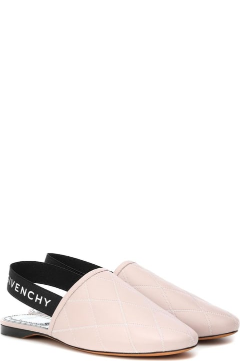 Flat Shoes for Women Givenchy Leather Logo Mules