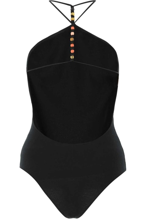 ウィメンズ Bottega Venetaのランジェリー＆パジャマ Bottega Veneta Black Stretch Cashmere Blend Bodysuit