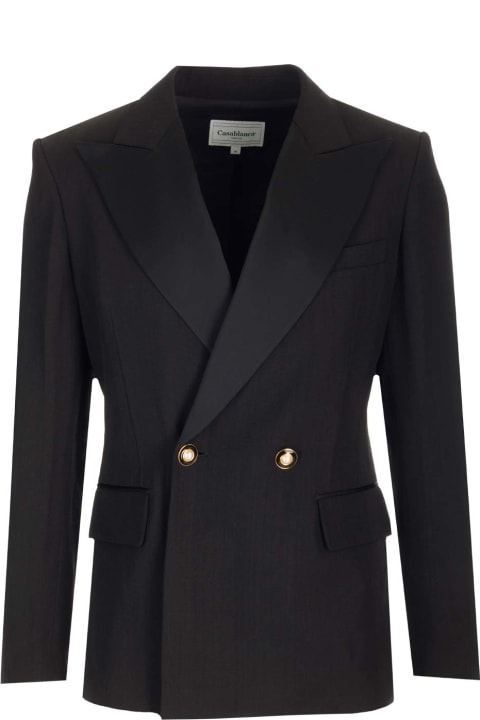 メンズ Casablancaのコート＆ジャケット Casablanca Tuxedo Jacket With Satin Profiles