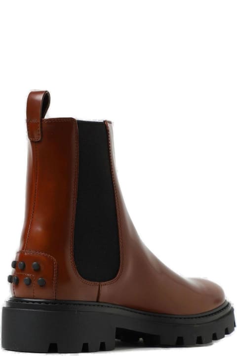 Tod's for Women Tod's Studded Round Toe Chelsea Boots