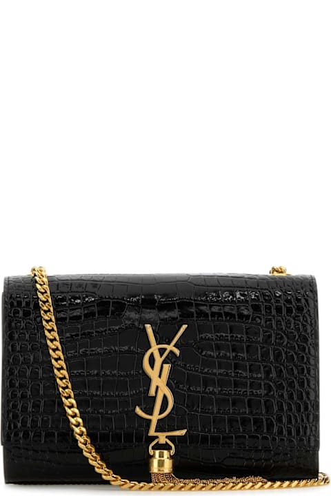 حقائب الكتف لـ السيدات Saint Laurent Black Leather Small Kate Shoulder Bag