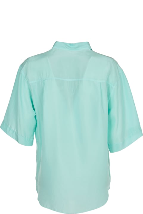 Turquoise Silk Shirt