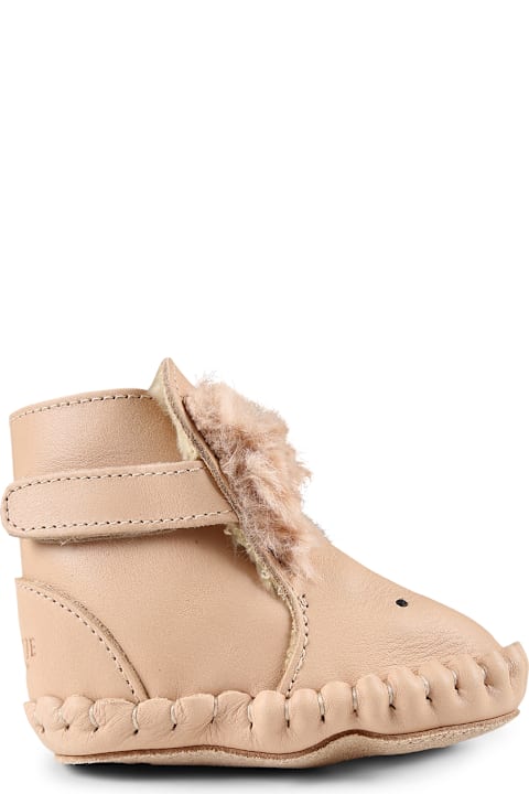 Homeware Donsje Beige Ankle Boots For Babykids With Rabbit