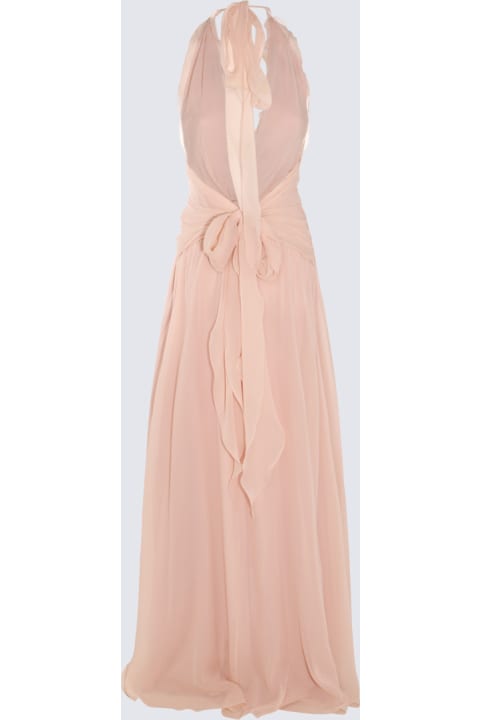 Blumarine Dresses for Women Blumarine Pink Silk Maxi Dress