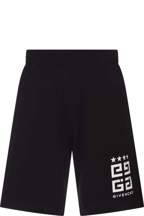 Givenchy Pants for Men Givenchy Black Boxy Fit Bermuda Shorts With 4g Logo