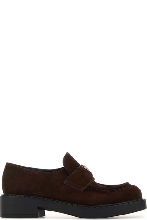 Prada Chocolate Suede Loafers
