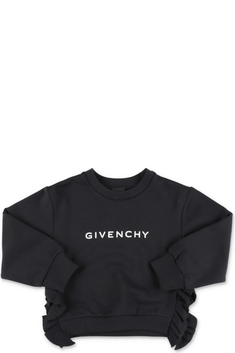 Givenchy Felpa Nera In Cotone
