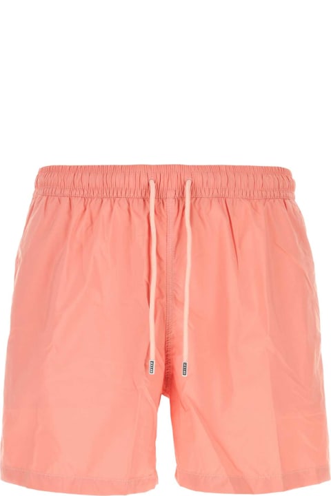 Fedeli Swimwear for Men Fedeli Pink Polyester Swimming Shorts