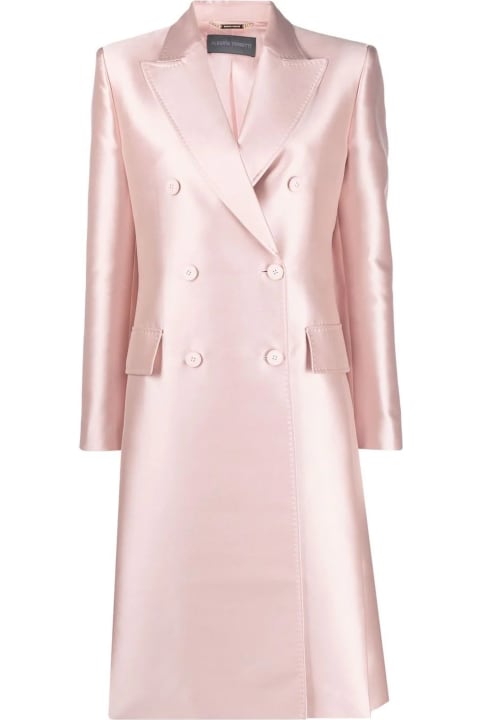 Alberta Ferretti for Women Alberta Ferretti Rose Pink Silk Blend Coat Alberta Ferretti