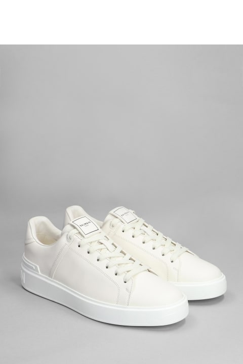Balmain Sneakers for Men Balmain B Court Sneakers In White Leather