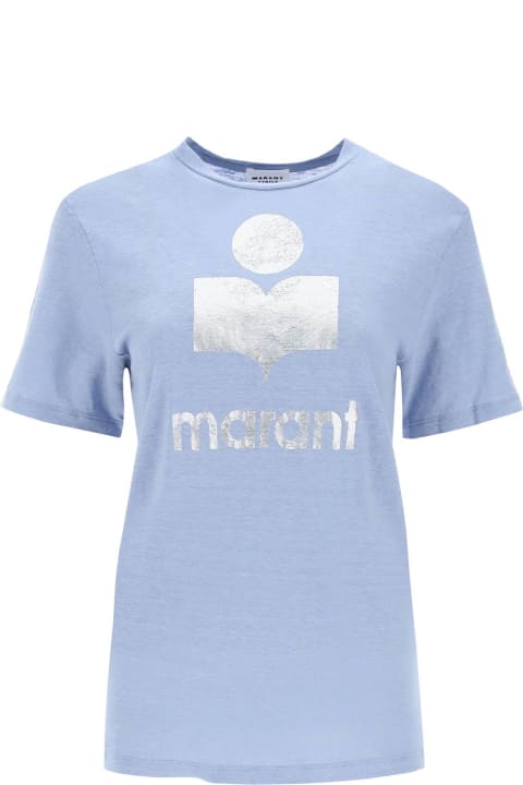 Topwear for Women Marant Étoile Zewel T-shirt With Metallic Logo Print
