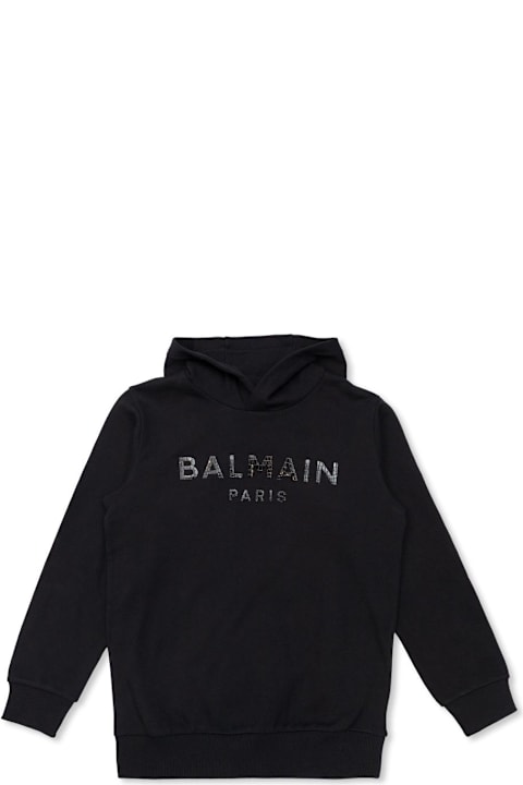 Balmain لـ Kids Balmain Felpa Con Logo