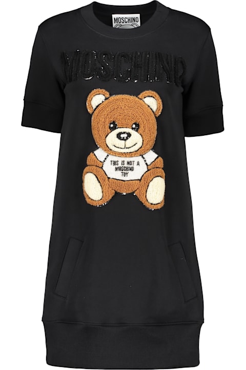 Sale for Women Moschino Logo Print Cotton Sweatdress