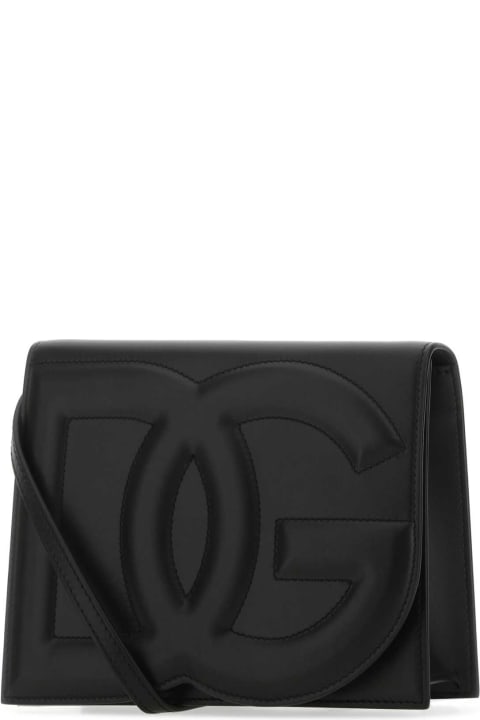 Dolce & Gabbana Shoulder Bags for Women Dolce & Gabbana Black Leather Crossbody Bag