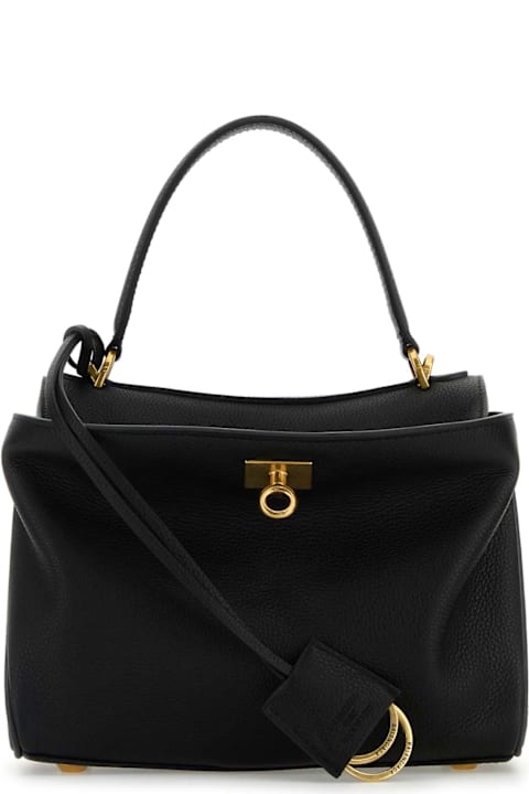 Balenciaga حقائب توتي لـ السيدات Balenciaga Black Leather Mini Rodeo Handbag