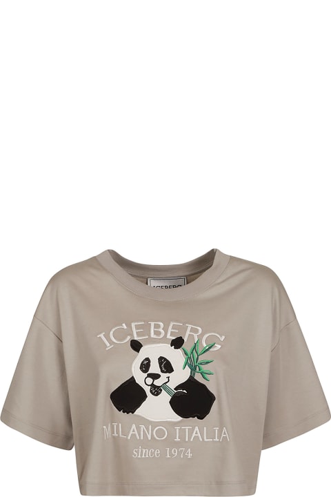 Iceberg Clothing for Women Iceberg Panda Cropped T-shirt