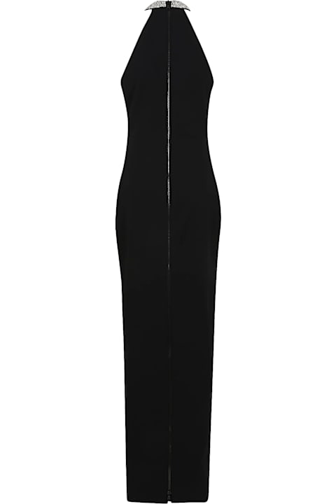 Balmain Dresses for Women Balmain Halterneck Db Col Embroidered Long Dress