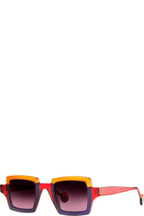 Theo Eyewear for Kids Theo Eyewear Theo Eyewear Orphisme 31 Rosso/ Blu/ Arancione Transparent Sunglasses