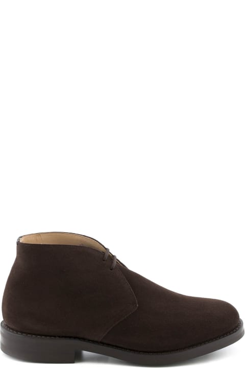 Church's Shoes for Men Church's Brown Suede Boot (rubber Sole)