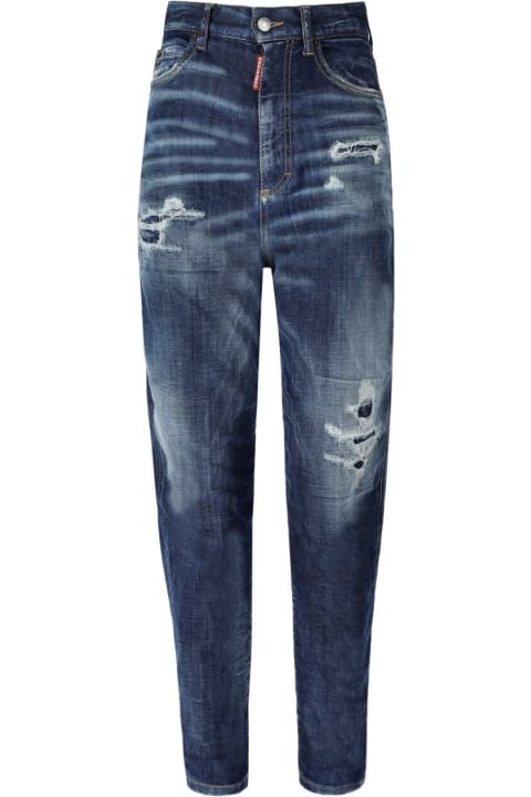 Dsquared2 Jeans for Women Dsquared2 Distressed Logo Patch Jeans